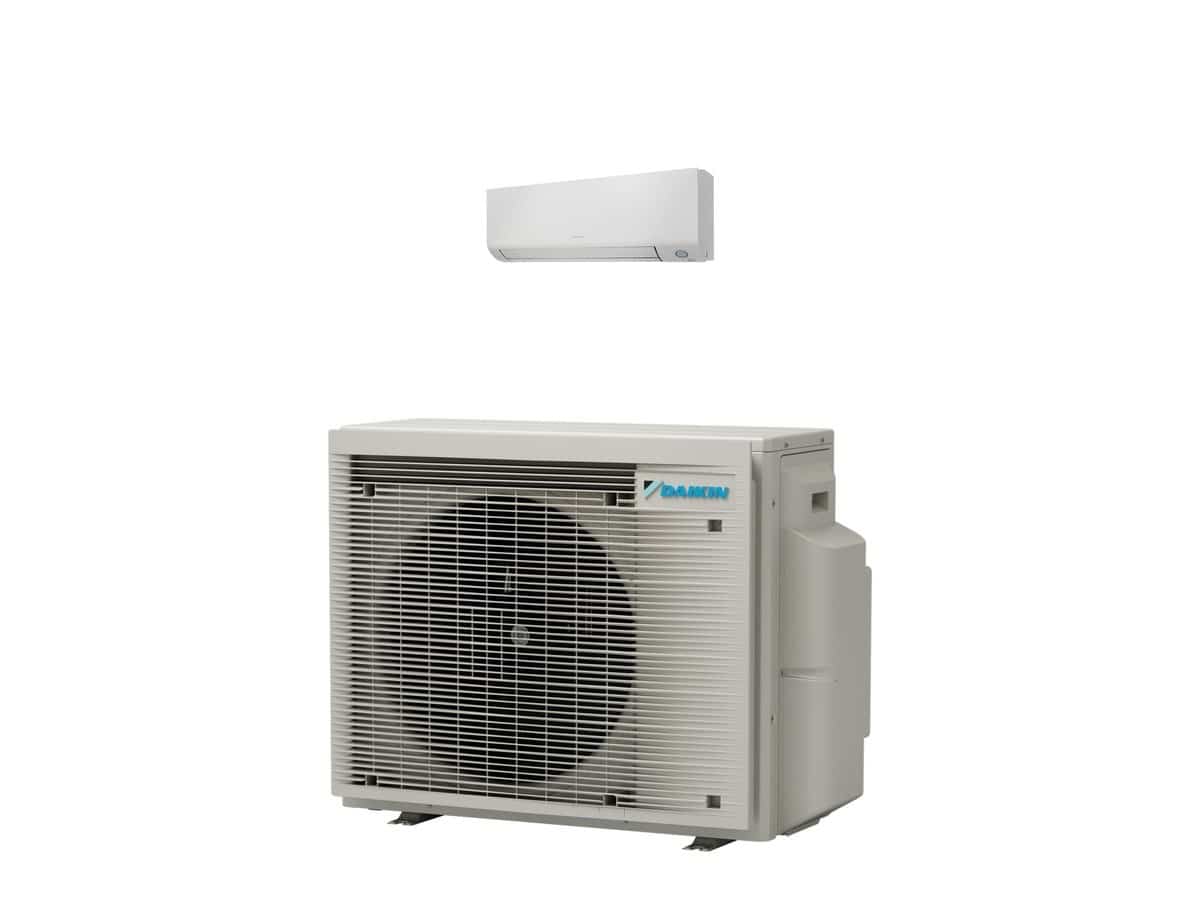 Photo réelle de l'unité Daikin FTXM25A et du groupe extérieur 3MXM52A8