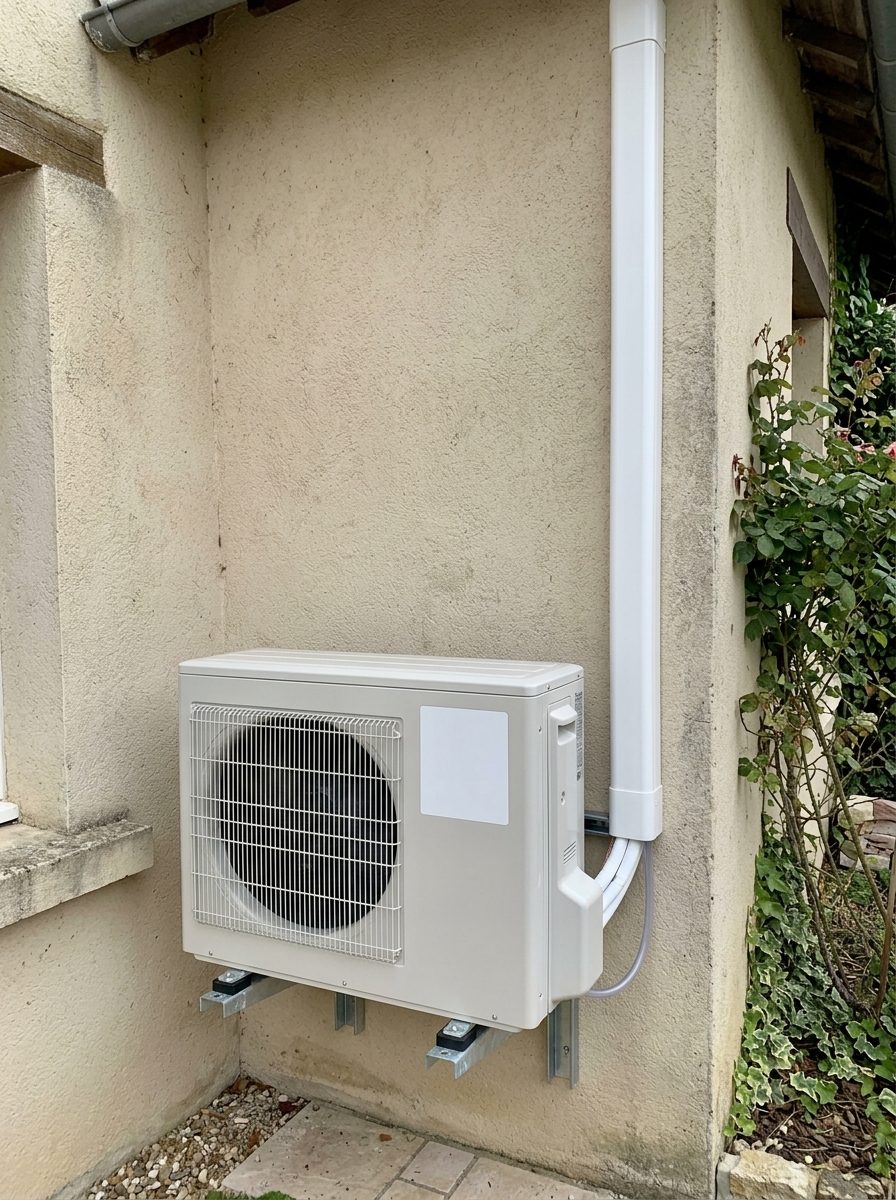 Chauffagiste réalisant la mise en service d'un multisplit Mitsubishi