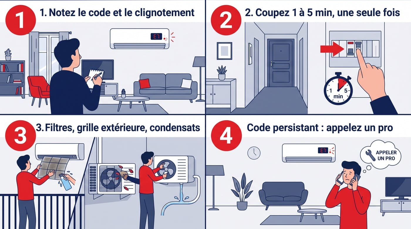Code erreur affiché : les gestes sûrs dans l'ordre