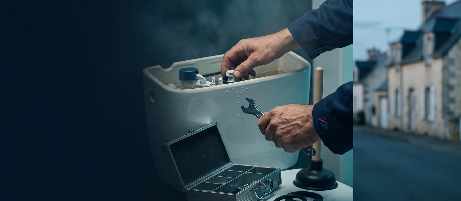 Plombier Pornic - WC bouché, intervention rapide