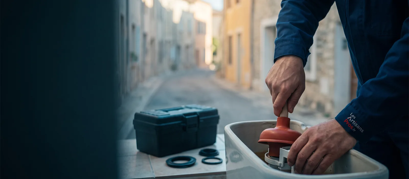 Plombier Sénas - WC bouché, intervention rapide